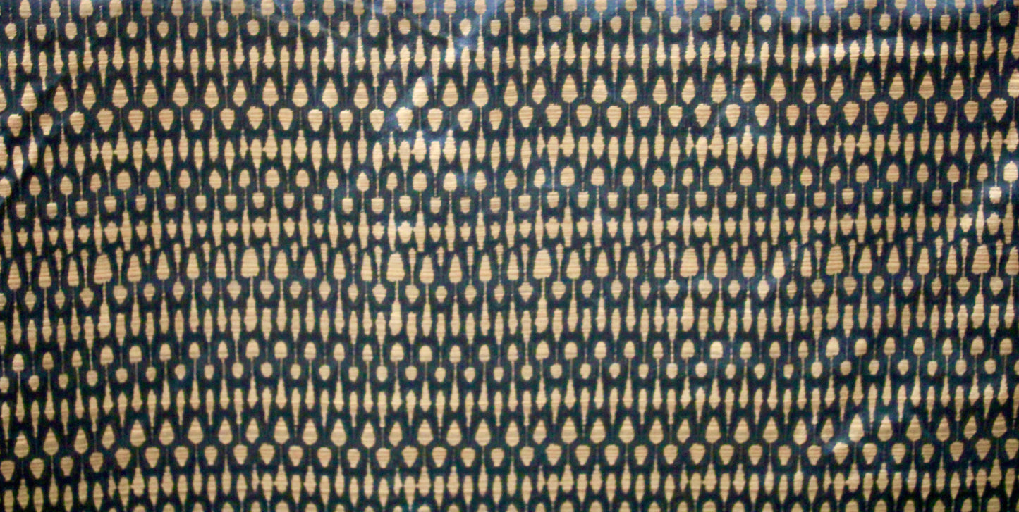 GOLDEN DROPS OVER BLACK UPHOLSTERY FABRIC 55" WIDE WATER & STAIN REPELLENT BY THE YARD