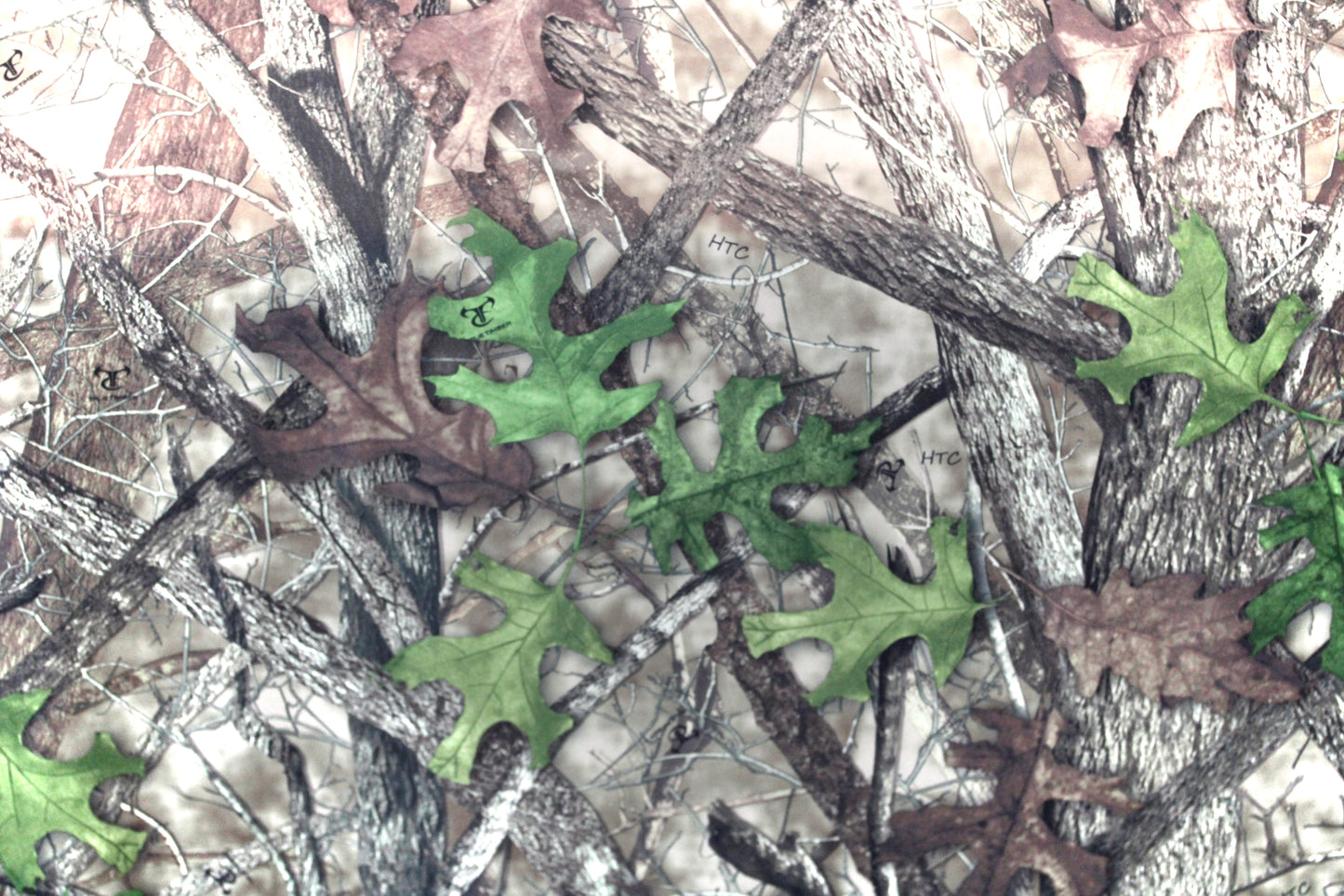 TRUE TIMBER HTC GREEN CAMOUFLAGE FABRIC POLY LYCRA 2 WAY STRETCH 59" WIDE BY THE YARD