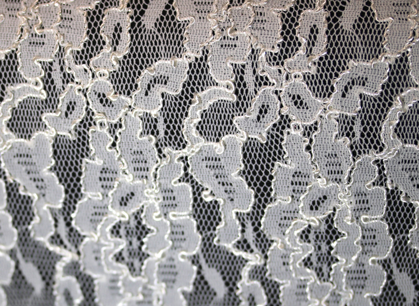 EMBROIDERED 3D FLORAL LACE ULTRA SOFT FABRIC CREAM 65" WIDE BY THE YARD
