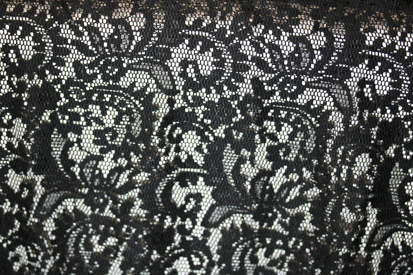 EMBROIDERED 3D FLORAL LACE ULTRA SOFT FABRIC BLACK 55" WIDE BY THE YARD