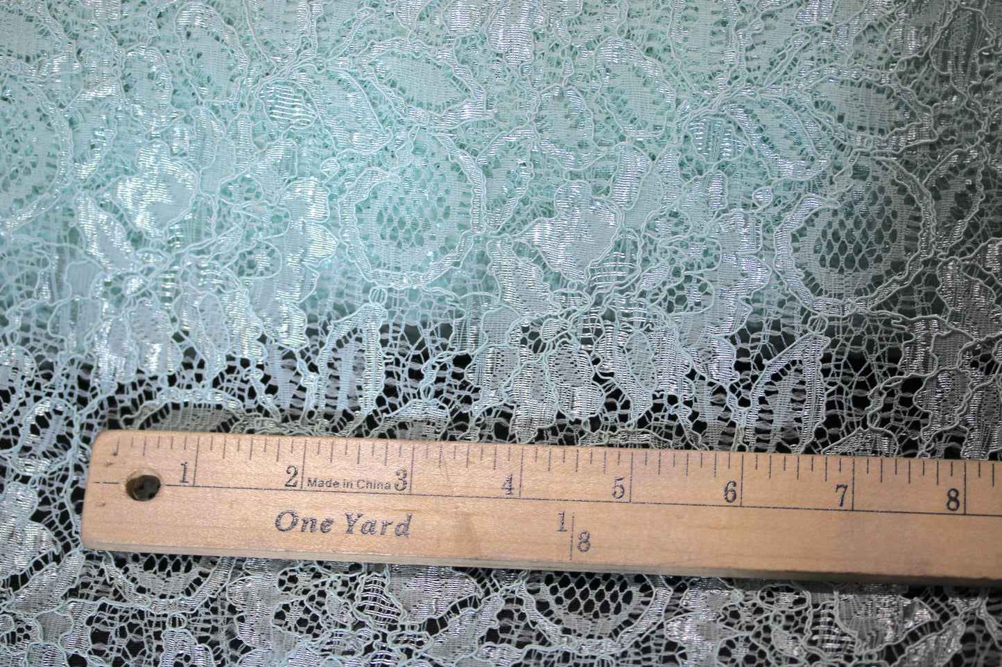 EMBROIDERED 3D FLORAL LACE ULTRA SOFT FABRIC SOFT AQUA 56" WIDE BY THE YARD (Copy)