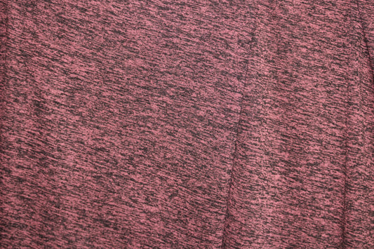 JERSEY KNIT FABRIC HEATHER WINE ATHLETIC MOISTURE WICKING 100% POLYESTER 60" WIDE BY THE YARD