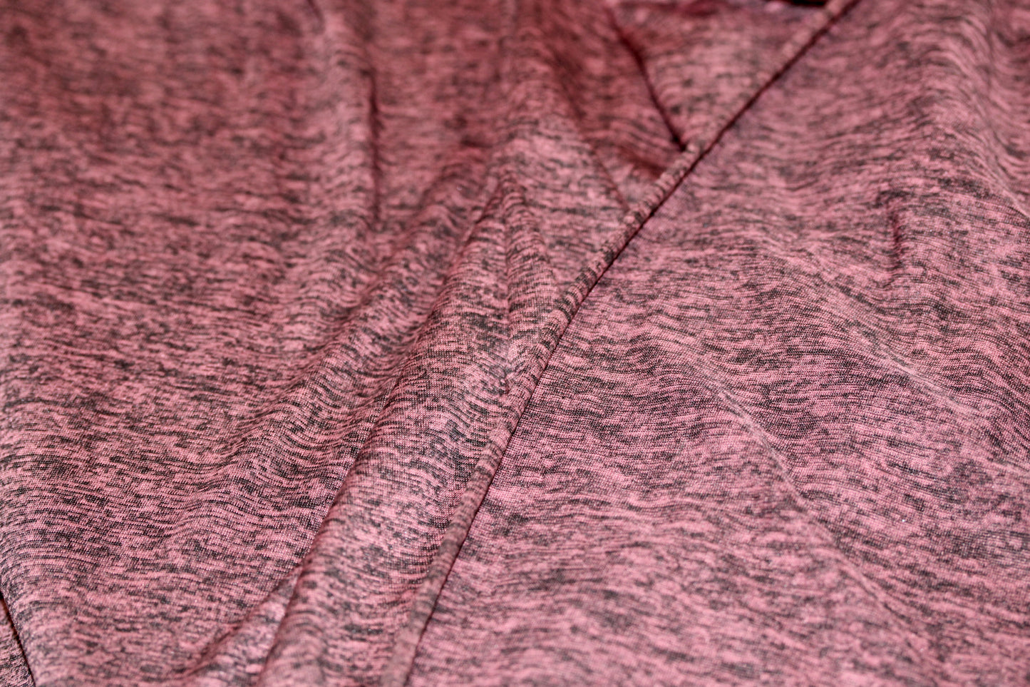 JERSEY KNIT FABRIC HEATHER WINE ATHLETIC MOISTURE WICKING 100% POLYESTER 60" WIDE BY THE YARD
