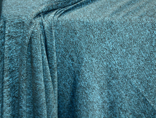 JERSEY KNIT FABRIC HEATHER GREEN ATHLETIC MOISTURE WICKING 100% POLYESTER 60" WIDE BY THE YARD