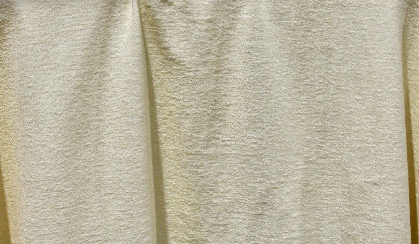 FRENCH TERRY KNIT 2 WAY SPANDEX FABRIC 60" WIDE LIGHT YELLOW 9 OZS. BY THE YARD
