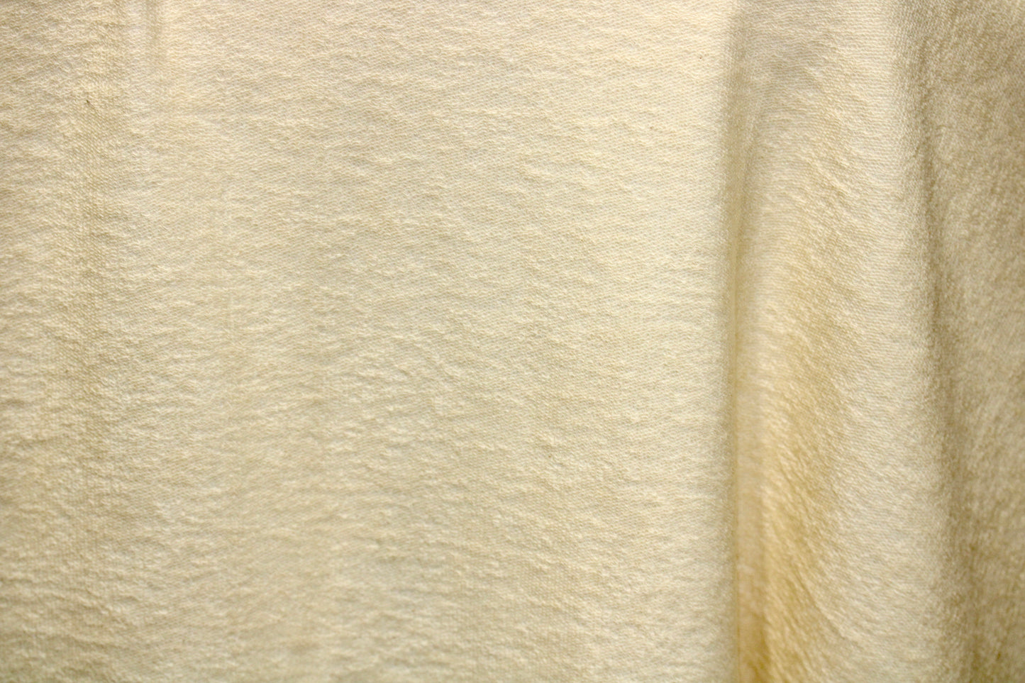 FRENCH TERRY KNIT 2 WAY SPANDEX FABRIC 60" WIDE LIGHT YELLOW 9 OZS. BY THE YARD