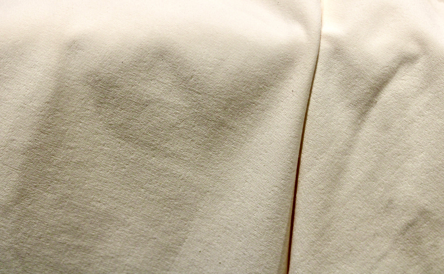 FRENCH TERRY KNIT 2 WAY SPANDEX FABRIC 60" WIDE LIGHT YELLOW 9 OZS. BY THE YARD