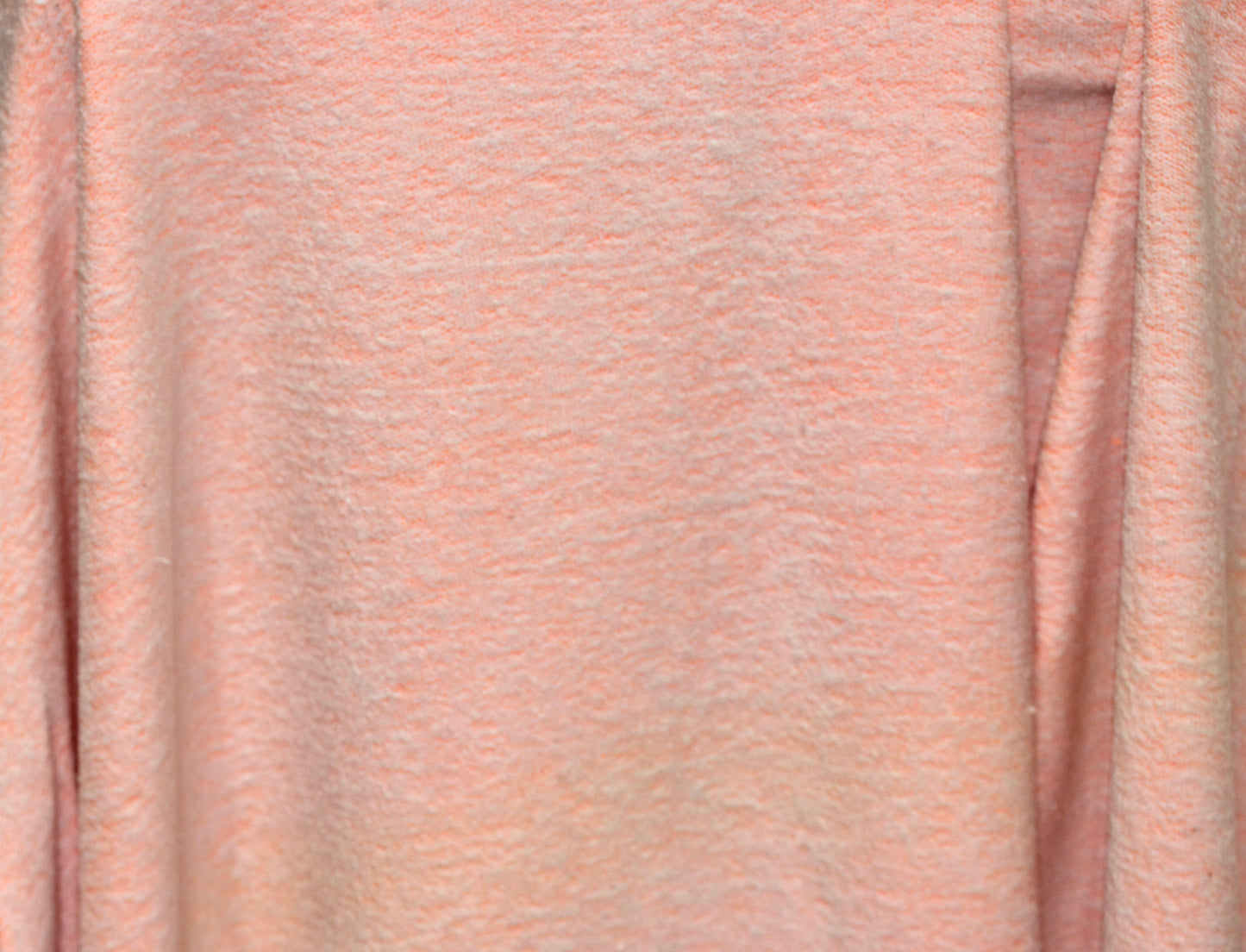 FRENCH TERRY KNIT 2 WAY SPANDEX FABRIC 60" WIDE NEON ORANGE 9 OZS. BY THE YARD