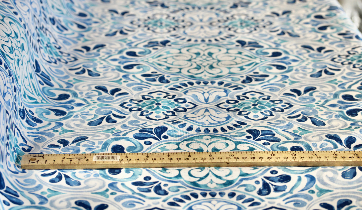 RICHLOOM FIORELLA BALTIC FABRIC UPHOLSTERY WATER & STAIN REPELLENT 55" WIDE BY THE YARD