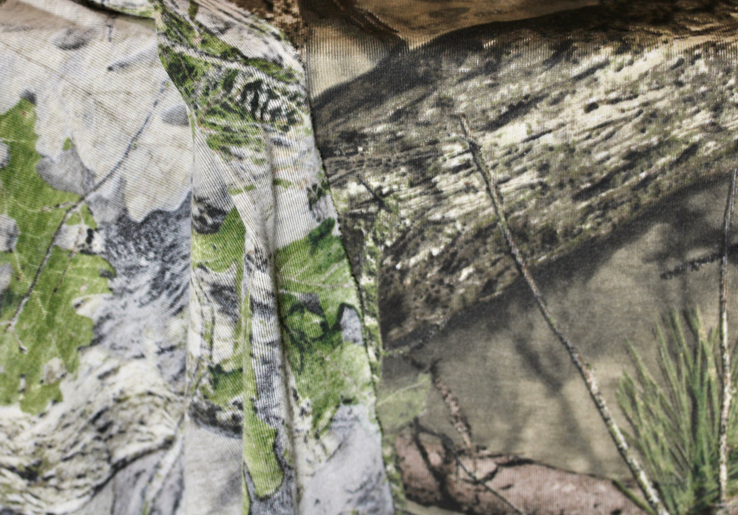 RIB 1X1 ATHLETIC FABRIC CAMOUFLAGE MOSSY OAK BREAK UP COUNTRY 60" WIDE BY THE YARD