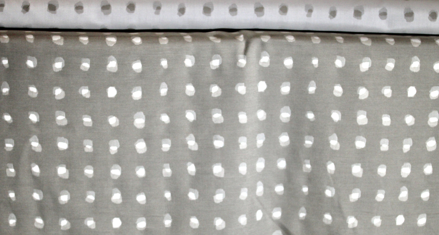 SUNBRELLA UPHOLSTERY FABRIC WATER STAIN REPELLENT 55" WIDE SHADOW DOT DOVE BY THE YARD