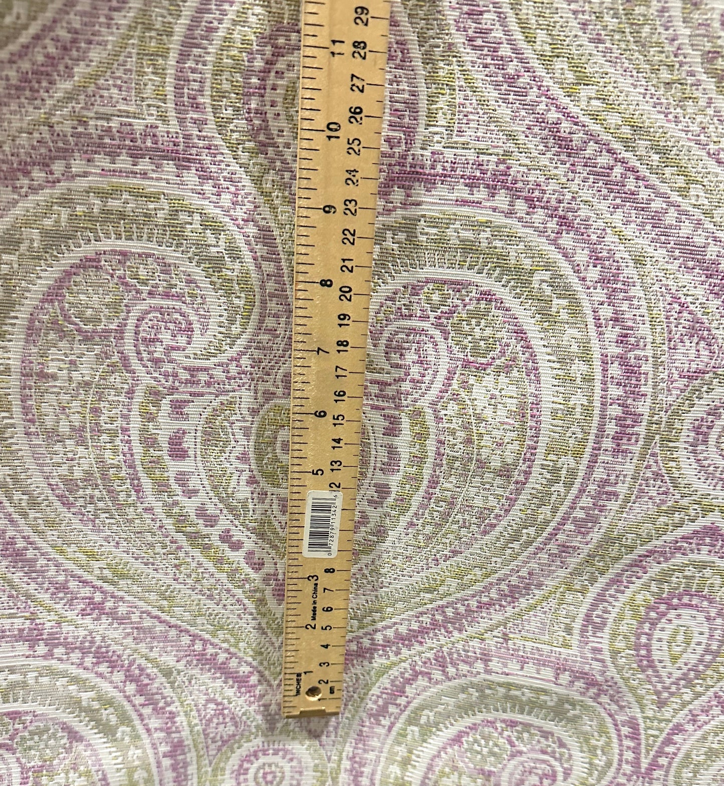 ETHAN ALLEN UPHOLSTERY STAIN RELEASE ANJALY TEXTURE ART DECO FABRIC 58" WIDE