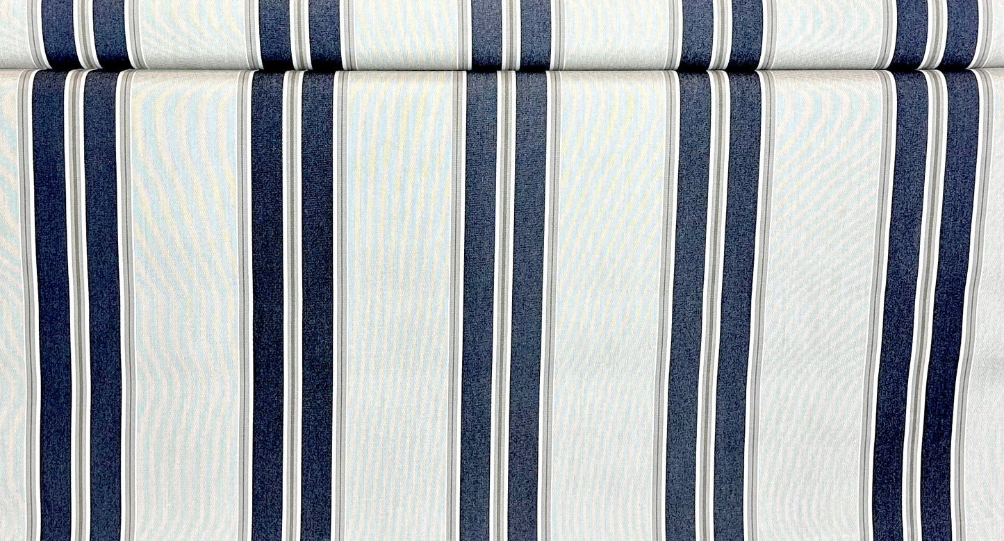 SUNBRELLA SHADE OUTDOOR WATERPROOF FABRIC NAVY TAUPE FANCY 4916-0000 47" WIDE BY THE YARD