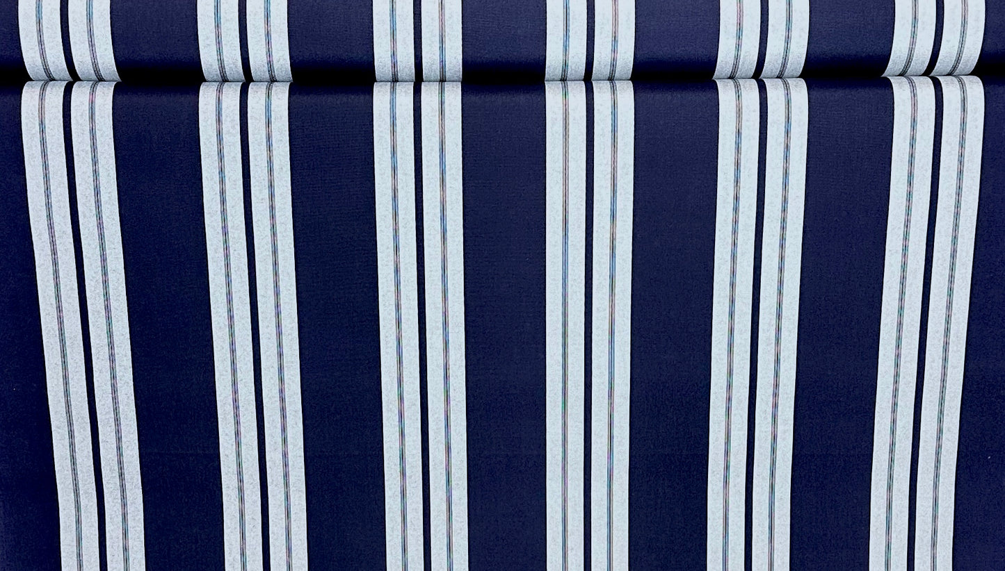 SUNBRELLA SHADE FABRIC CAPTAIN NAVY NATURAL CLASSIC 4902 MARINE 47" WIDE BY YARD