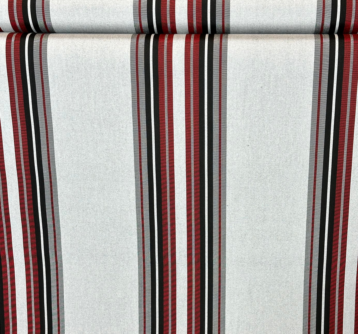 SUNBRELLA SHADE FABRIC WATERPROOF BURGUNDY BLACK WHITE 4798 47" WIDE BY THE YARD