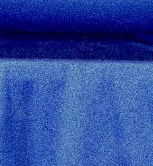 FLEECE KNIT FABRIC POLYCOTTON 64" WIDE TUBULAR HEATHER BLUE 9 OZS BY THE YARD