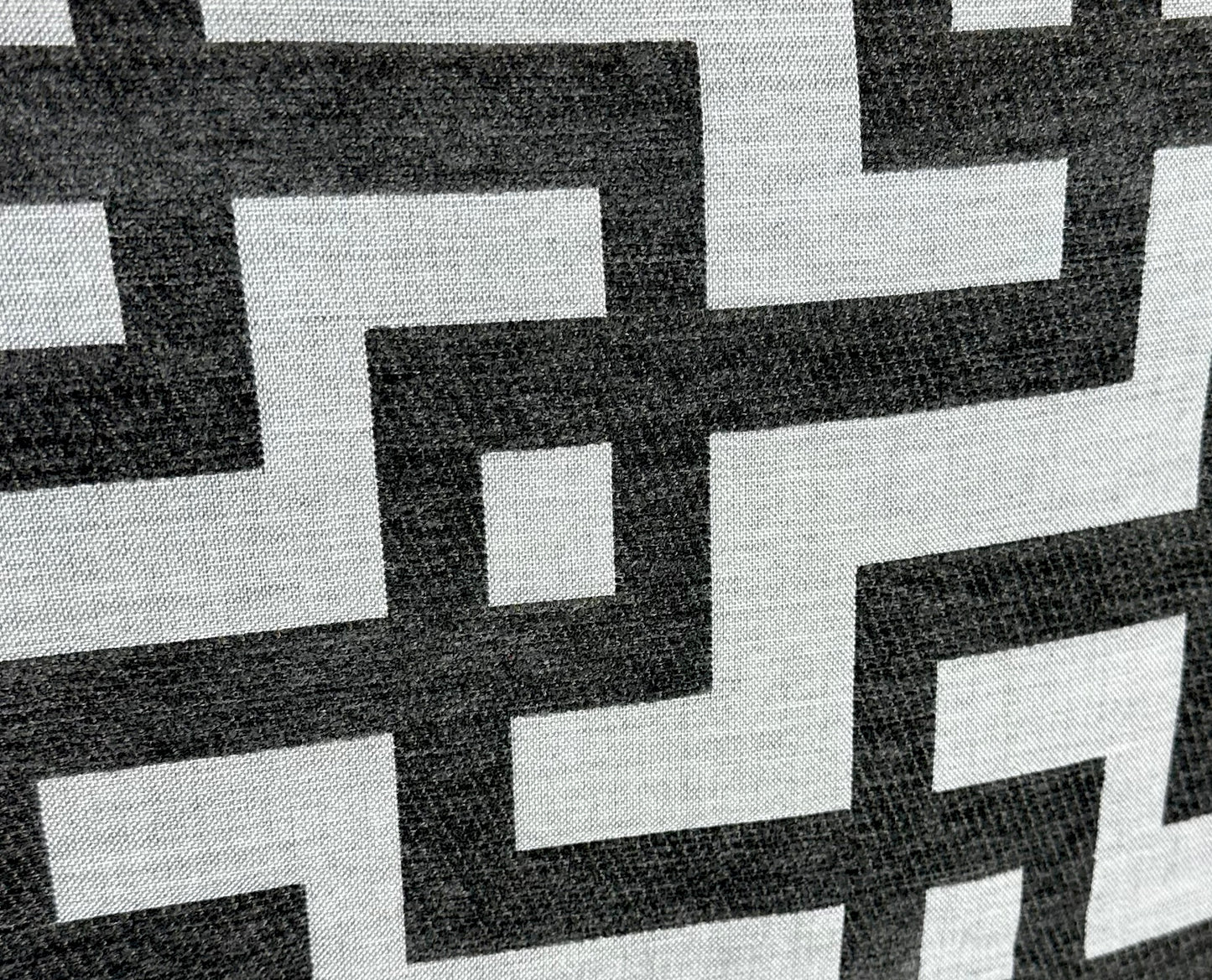 ETHAN ALLEN UPHOLSTERY 3D VELVET CANVAS CHARCOAL & GREY FABRIC 58" WIDE BY YARD