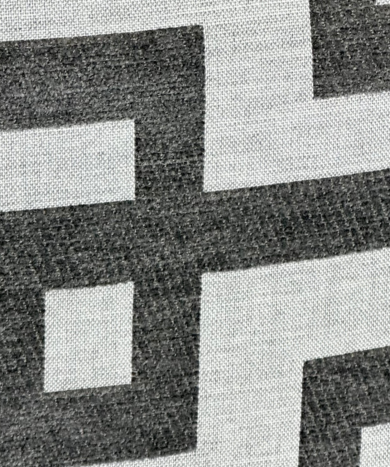 ETHAN ALLEN UPHOLSTERY 3D VELVET CANVAS CHARCOAL & GREY FABRIC 58" WIDE BY YARD