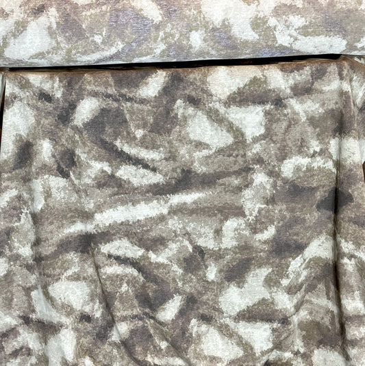 JERSEY KNIT BLEND CAMO CAMOUFLAGE FABRIC LIGHTWEIGHT 60" WIDE EARTH COLORS BY THE YARD