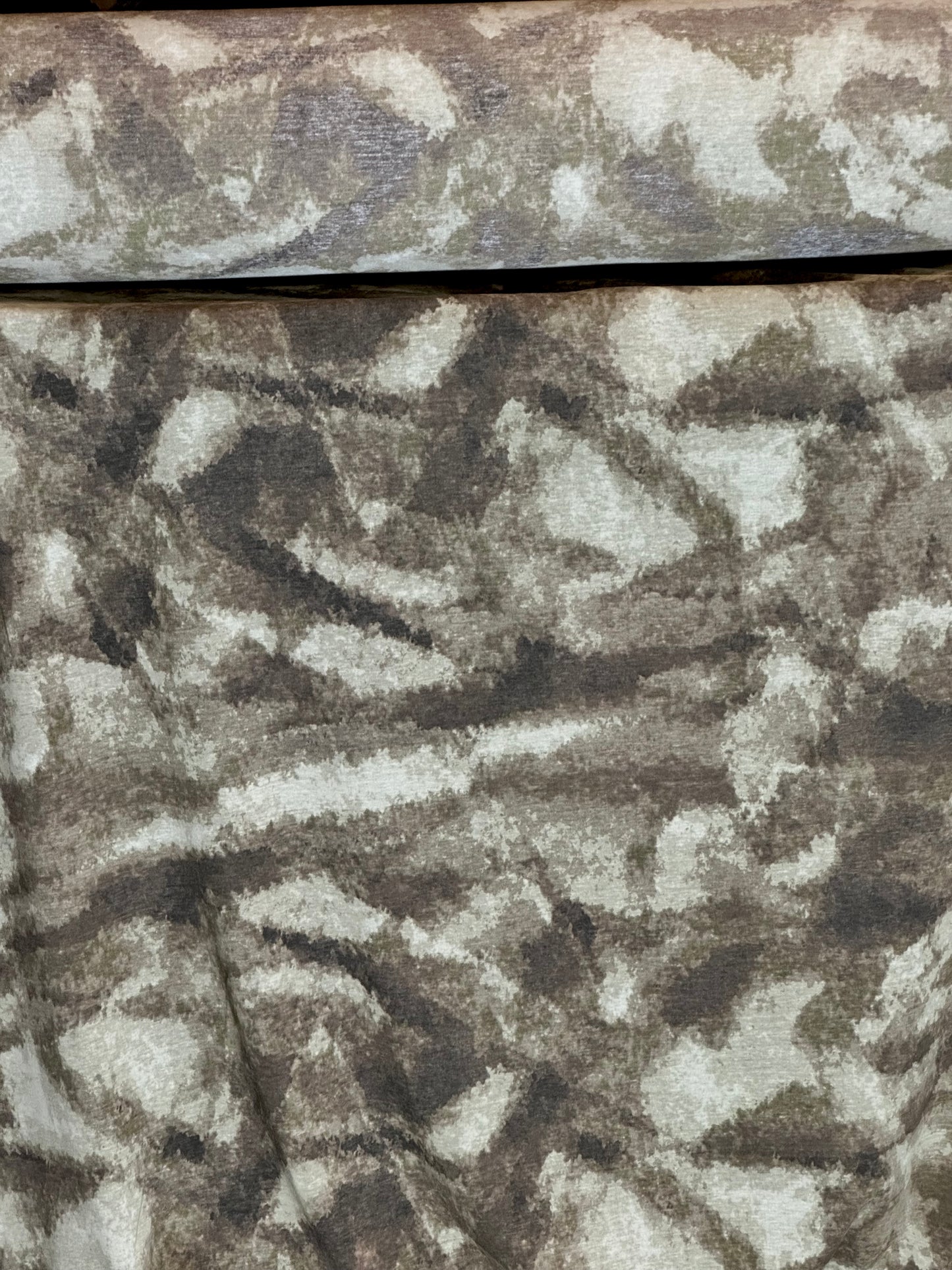 JERSEY KNIT BLEND CAMO CAMOUFLAGE FABRIC LIGHTWEIGHT 60" WIDE EARTH COLORS BY THE YARD