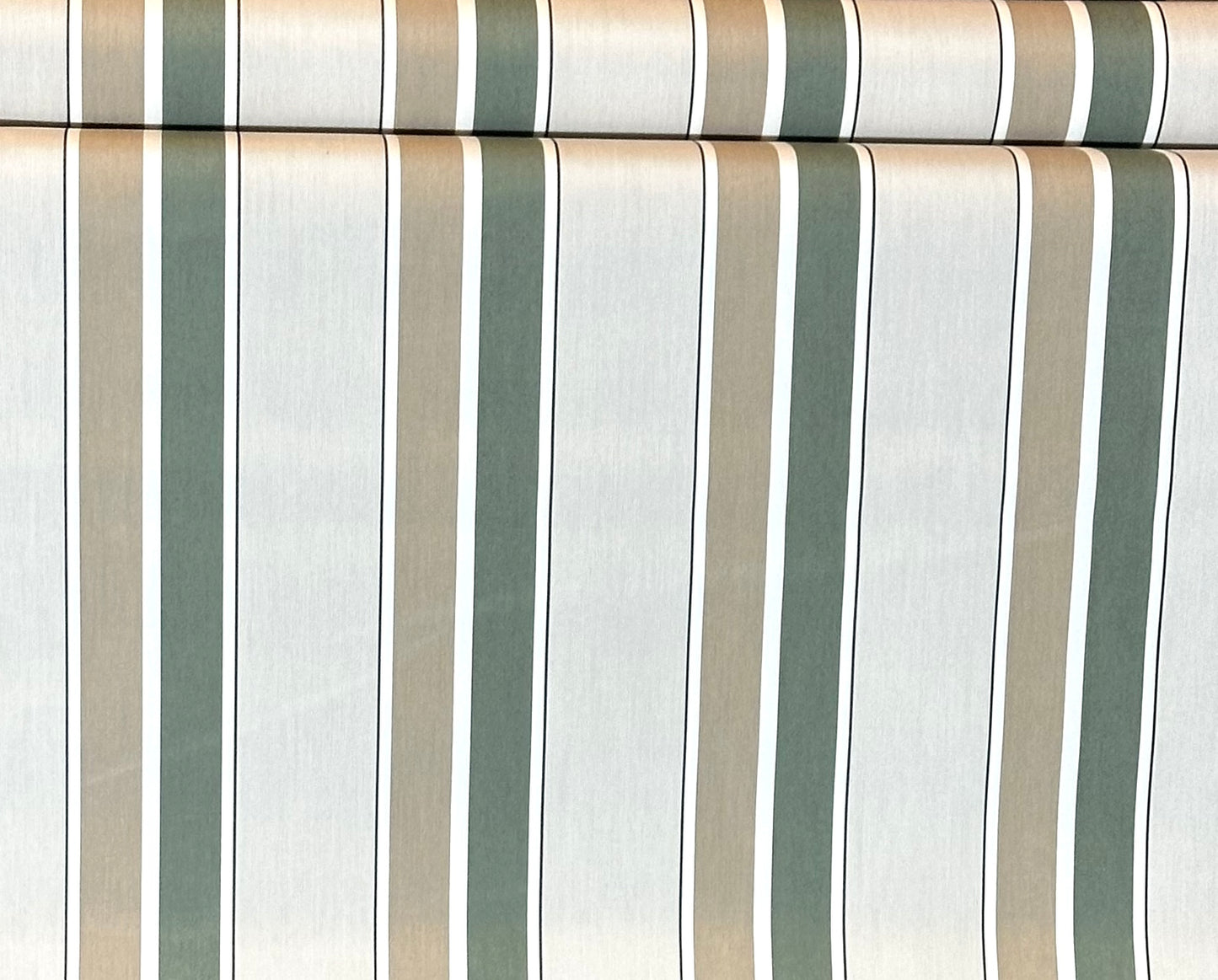 SUNBRELLA SHADE WATERPROOF FABRIC FERN HEATHER BEIGE BLOCK STRIPE 4959 47" BY YD
