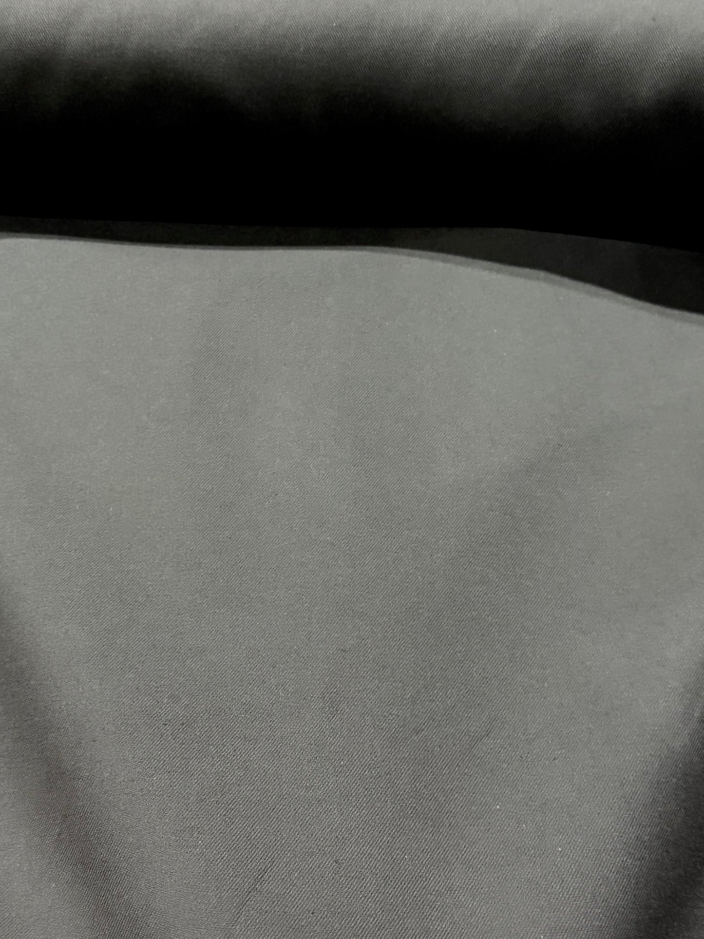 TWILL FABRIC 100% COTTON MADE IN USA COLOR CHARCOAL GRAY 7.5 OZS 59" WIDE BY THE YARD