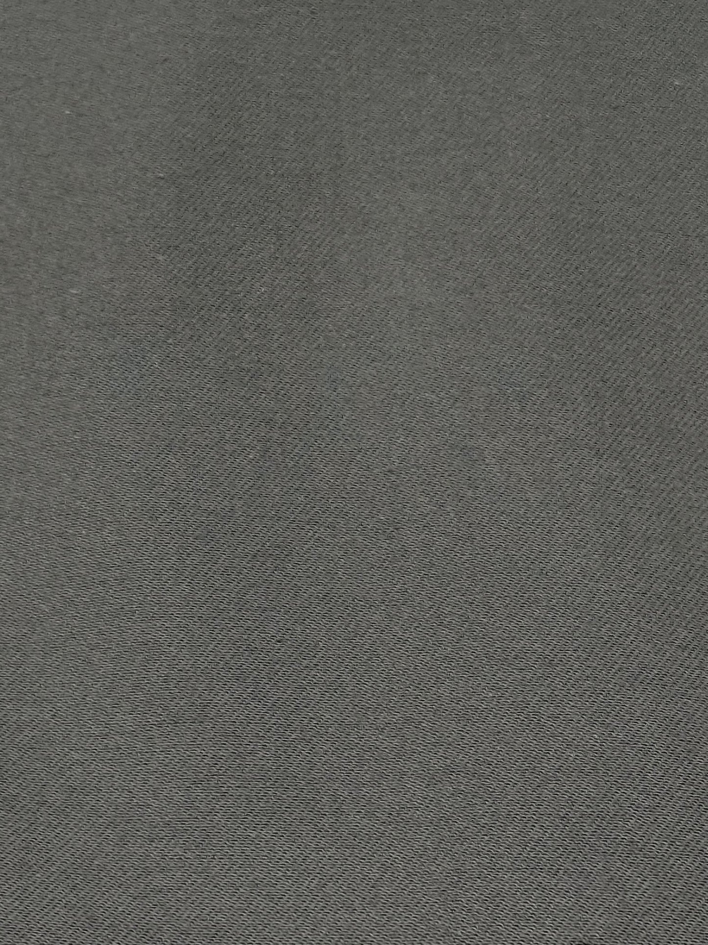 TWILL FABRIC 100% COTTON MADE IN USA COLOR CHARCOAL GRAY 7.5 OZS 59" WIDE BY THE YARD
