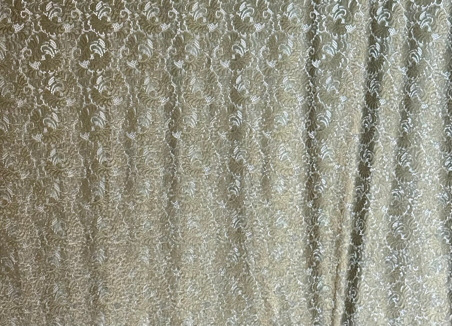 EMBROIDERED 3D FLORAL LACE ULTRA SOFT FABRIC OLIVE GREEN 60" WIDE BY THE YARD