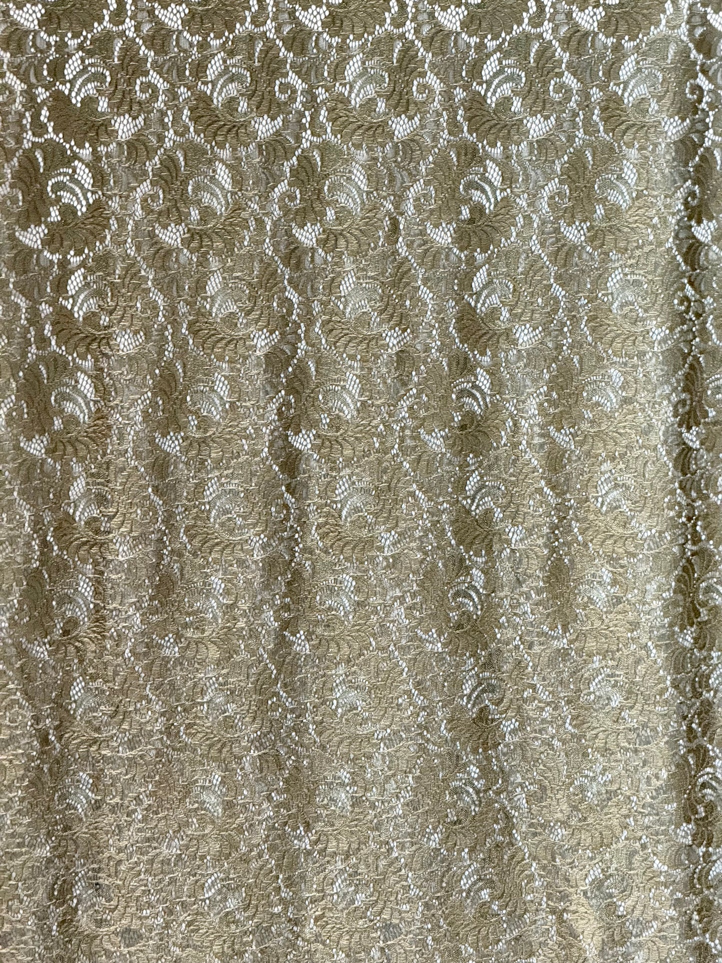 EMBROIDERED 3D FLORAL LACE ULTRA SOFT FABRIC OLIVE GREEN 60" WIDE BY THE YARD