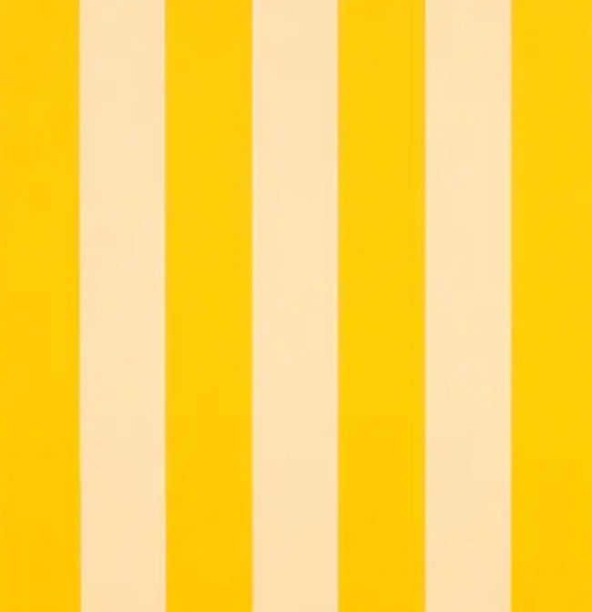 SUNBRELLA YELLOW/WHITE 6 BAR 5702 SHADE FABRIC AWNING BEAUFORT WATERPROOF 47" WIDE BY THE YARD