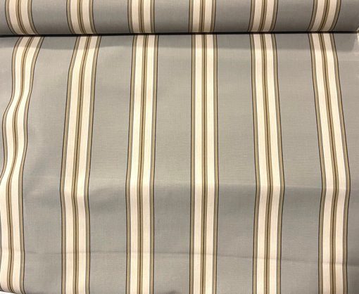 20 YARDS SUNBRELLA SHADE OUTDOOR WATERPROOF FABRIC PRESTON STONE STRIPED 4768-0000 47" WIDE