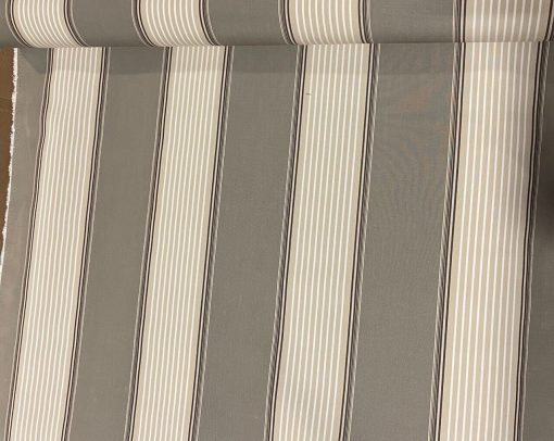 SUNBRELLA MAYFIELD OUTDOOR WATERPROOF FABRIC EMBLEM BEIGE STRIPED 4837-0000 46"