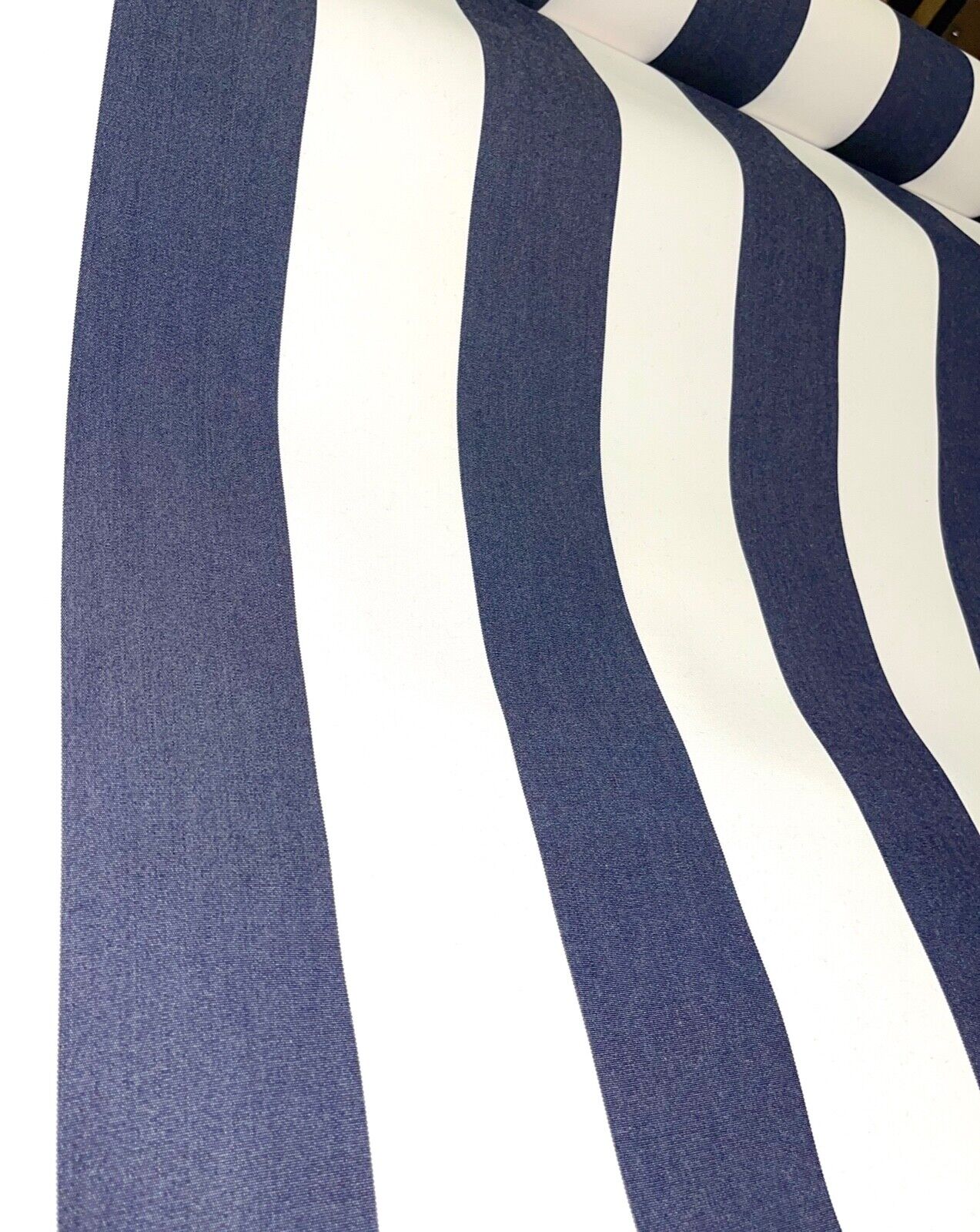 SUNBRELLA SHADE FABRIC AWNING BEAUFORT CAPTAIN NAVY 4708 STRIPED WATERPROOF 46"