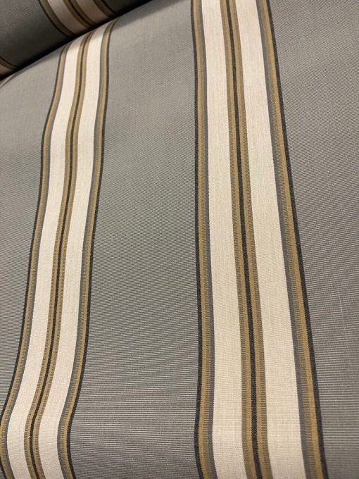 20 YARDS SUNBRELLA SHADE OUTDOOR WATERPROOF FABRIC PRESTON STONE STRIPED 4768-0000 47" WIDE