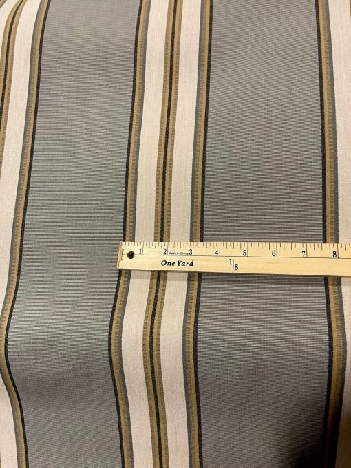 20 YARDS SUNBRELLA SHADE OUTDOOR WATERPROOF FABRIC PRESTON STONE STRIPED 4768-0000 47" WIDE
