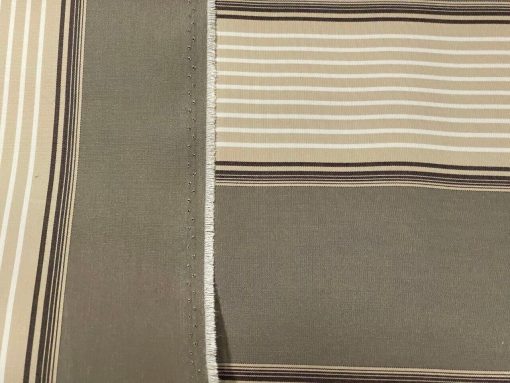 SUNBRELLA MAYFIELD OUTDOOR WATERPROOF FABRIC EMBLEM BEIGE STRIPED 4837-0000 46"