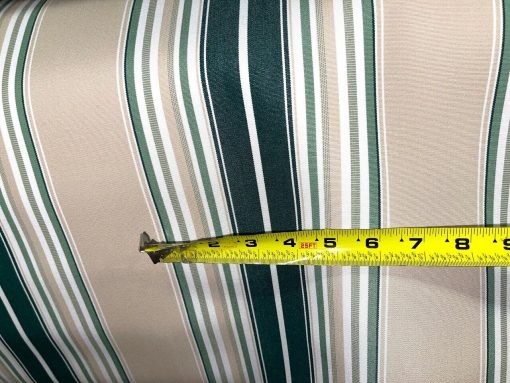 SUNBRELLA SHADE OUTDOOR WATERPROOF FABRIC FANCY STRIPED FOREST BEIGE 46"