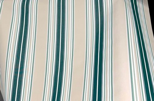 SUNBRELLA SHADE OUTDOOR WATERPROOF FABRIC FANCY STRIPED FOREST BEIGE 46"