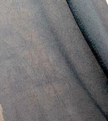 BEAUTIFUL SHEER ORGANZA BLOUSE LINING FABRIC COLOR BLACK 56" WIDE BY THE YARD