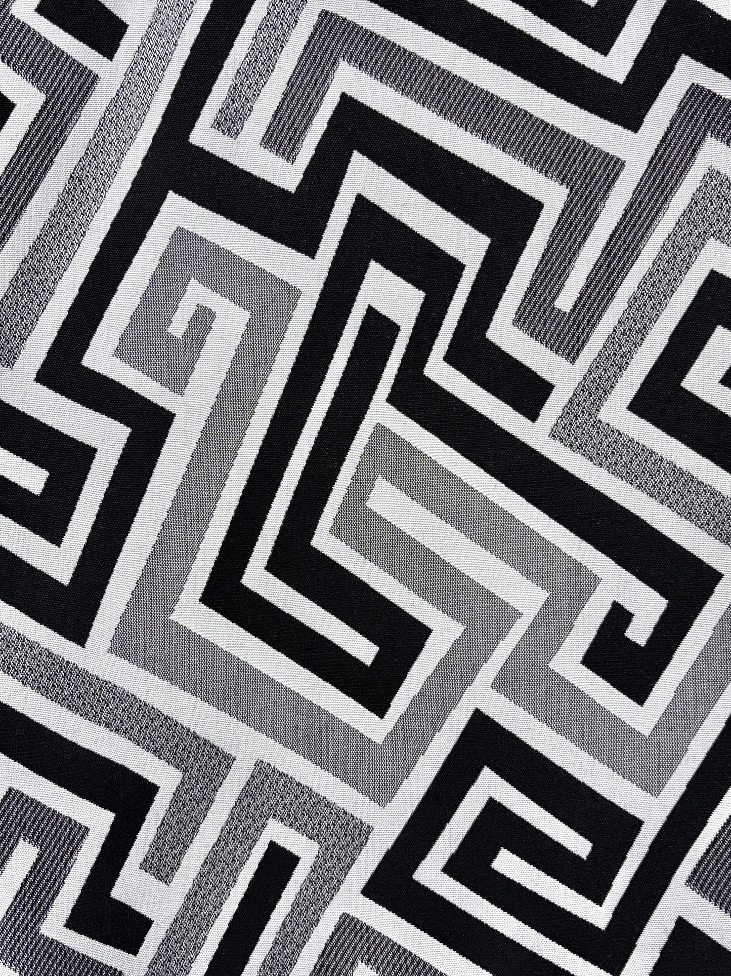 SUNBRELLA BY MILLIKEN BLACK LABERYNTH UPHOLSTERY FABRIC WATER REPELLENT 54" WIDE