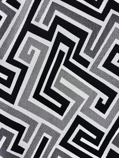 SUNBRELLA BY MILLIKEN BLACK LABERYNTH UPHOLSTERY FABRIC WATER REPELLENT 54" WIDE