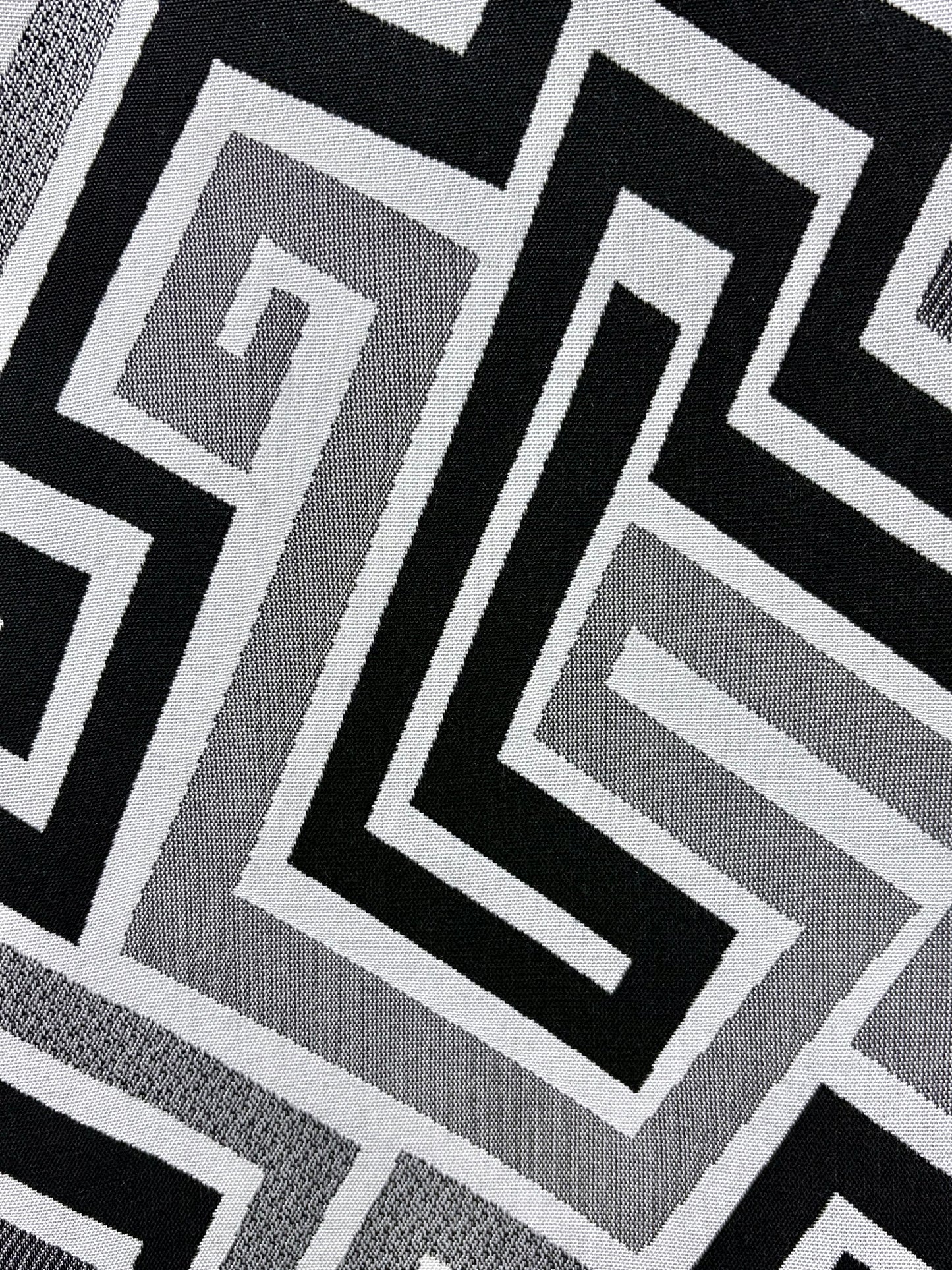 SUNBRELLA BY MILLIKEN BLACK LABERYNTH UPHOLSTERY FABRIC WATER REPELLENT 54" WIDE