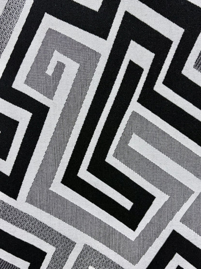 SUNBRELLA BY MILLIKEN BLACK LABERYNTH UPHOLSTERY FABRIC WATER REPELLENT 54" WIDE