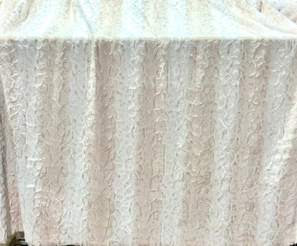 Fabric Faux Fur Juneau Artic 409090 Stripe Velvet Upholstery Drapery By The Yard