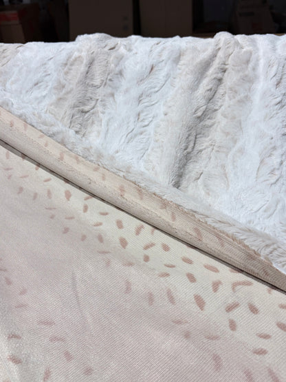 Fabric Faux Fur Juneau Artic 409090 Stripe Velvet Upholstery Drapery By The Yard