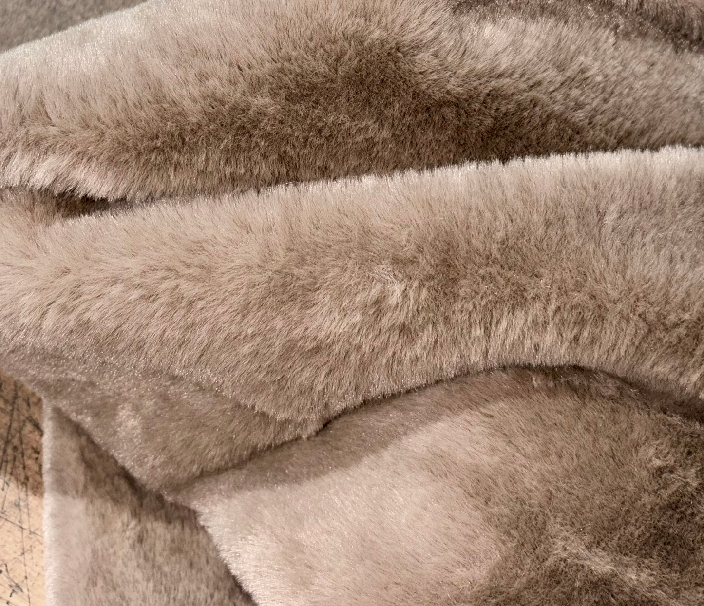 P/Kaufmann Faux Fur Short Hair Fabric Camel Upholstery Apparel 58" wide By Yard