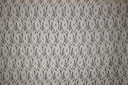 EMBROIDERED 3D FLORAL LACE ULTRA SOFT FABRIC CREAM 65" WIDE BY THE YARD