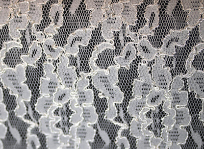 EMBROIDERED 3D FLORAL LACE ULTRA SOFT FABRIC CREAM 65" WIDE BY THE YARD