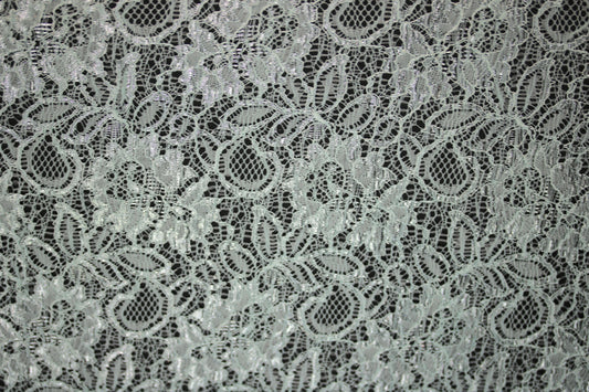 EMBROIDERED 3D FLORAL LACE ULTRA SOFT FABRIC SOFT AQUA 56" WIDE BY THE YARD (Copy)