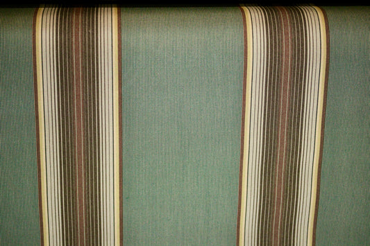 SUNBRELLA SHADE OUTDOOR FABRIC FOREST VINTAGE BAR STRIPE 4949 47" WIDE BY THE YARD
